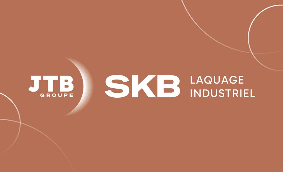 SKB, spécialiste du traitement de surface industriel depuis 1995, fait évoluer son identité graphique pour mieux refléter son expertise et son appartenance au Groupe JTB.